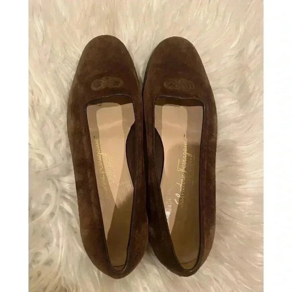 Salvatore Ferragamo Leather Suede Shoes With Logo